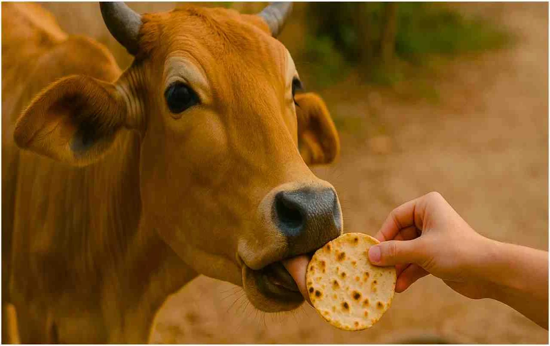 The Sacred Tradition: Why the First Roti is Offered to a Cow in Hinduism