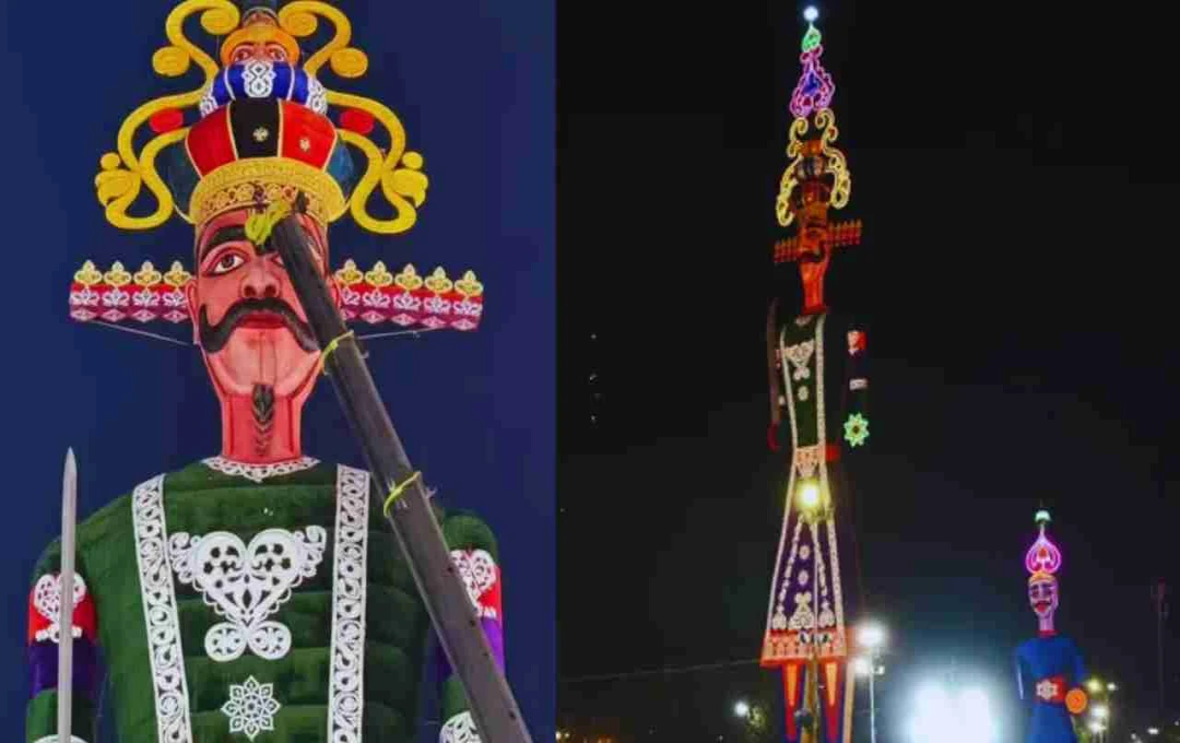 कोटा: दशहरे पर 233 फुट ऊंचे रावण के दहन से बना विश्व रिकॉर्ड