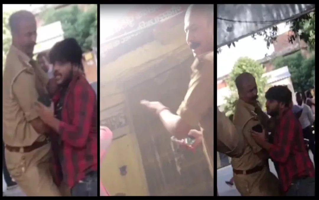 कानपुर: खाकी की बेरहमी — छात्र को किदवई नगर चौकी इंचार्ज ने पीटा, वीडियो वायरल