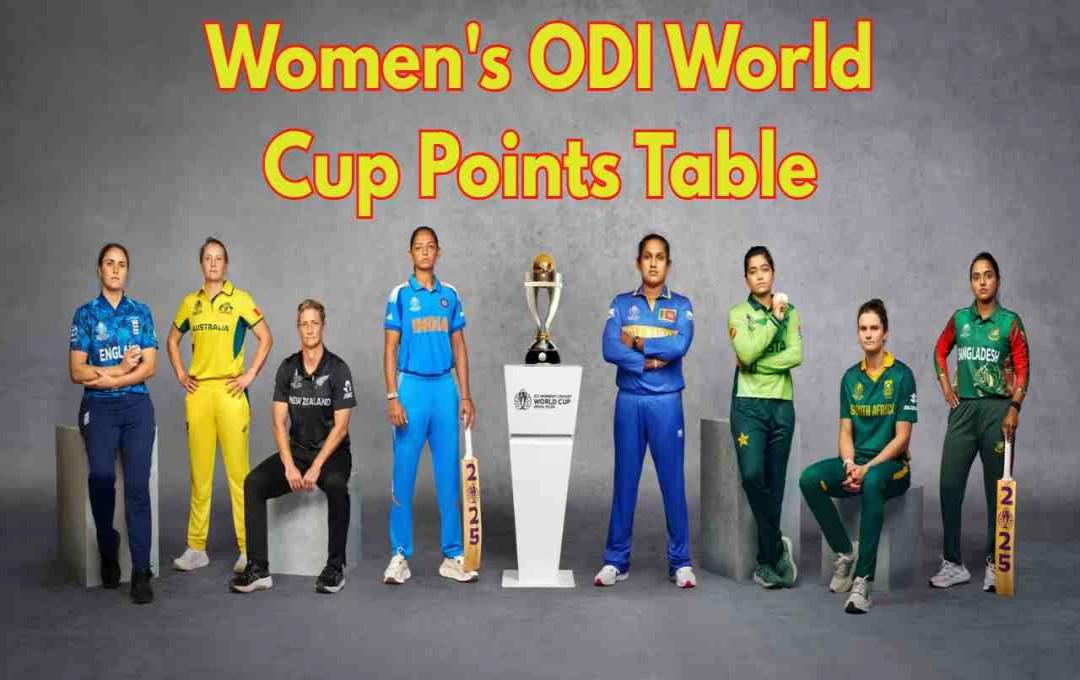 ICC महिला वनडे विश्व कप 2025: पहले स्थान पर है पहुंची इंग्लैंड, पाकिस्तान सबसे नीचे, देखें ताजा अंक तालिका