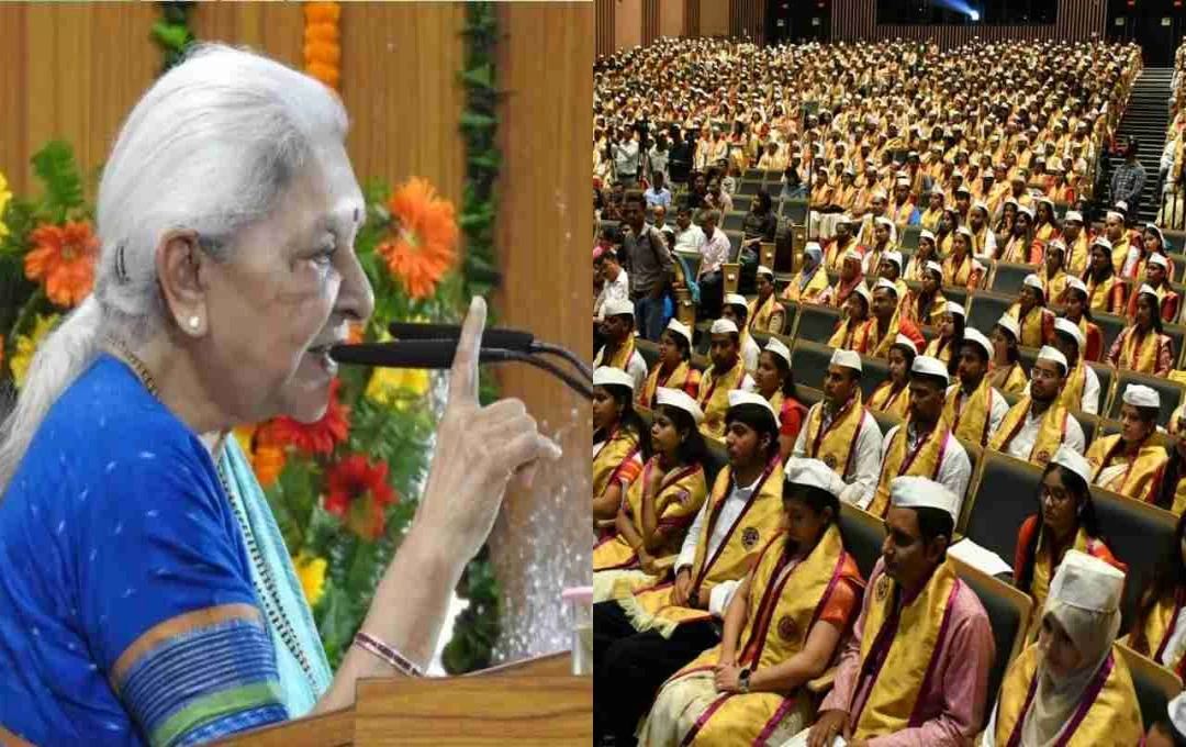 वाराणसी में आयोजित दीक्षांत समारोह का संबोधन, राज्यपाल आनंदीबेन पटेल ने विद्यार्थियों को किया प्रेरित