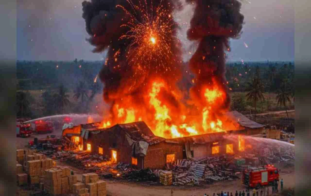 आंध्र प्रदेश: पटाखा फैक्ट्री में भीषण आग, 7 की मौत और 3 घायल
