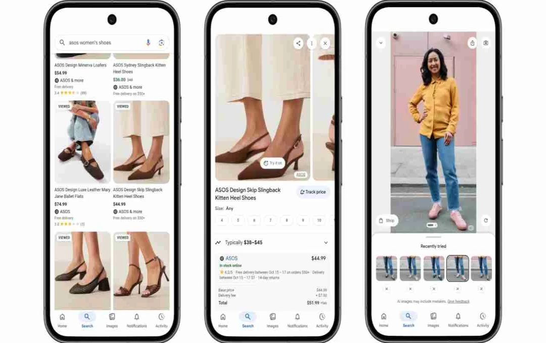 Google AI शॉपिंग फीचर: वर्चुअल शू ट्राई-ऑन से ऑनलाइन जूते खरीदना हुआ आसान