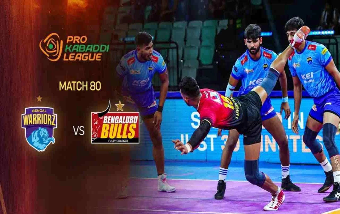 PKL 2025: बेंगलुरू बुल्स ने बंगाल वारियर्स को 43-32 से दी मात, अंक तालिका में हासिल किया चौथा स्थान 

