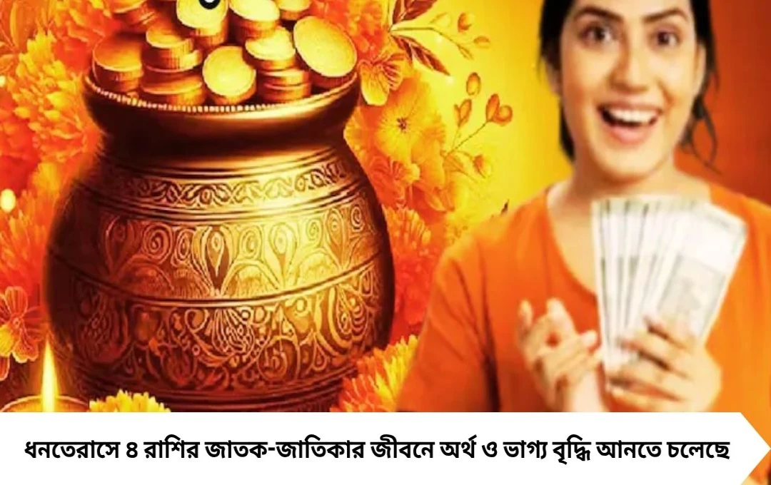 ধনতেরাস ২০২৫: ৪ রাশির ভাগ্য উজ্জ্বল, সূর্য-মঙ্গলের মহাকৃপায় ধন-সম্পদের ঢেউ