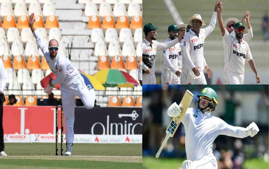 PAK vs SA Test 2025: नोमान अली की फिरकी से साउथ अफ्रीका बेहाल, रिकेलटन-जोर्जी ने संभाली पारी