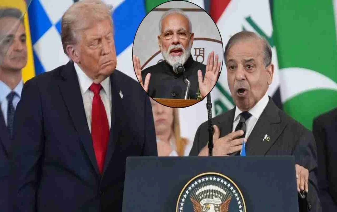 शहबाज शरीफ के सामने ट्रंप का बयान, भारत को बताया विश्व शांति का स्तंभ