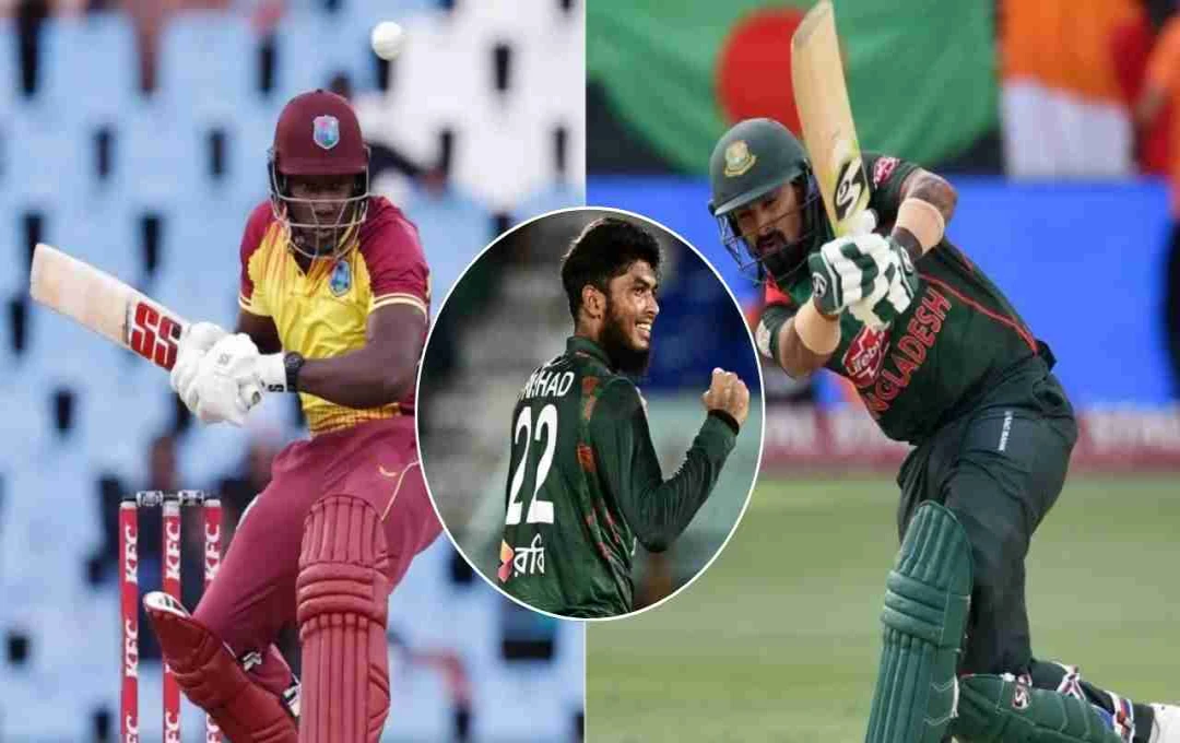 BAN vs WI: रिशाद हुसैन का करिश्मा, बांग्लादेश ने वेस्टइंडीज को हराकर बनाई बढ़त