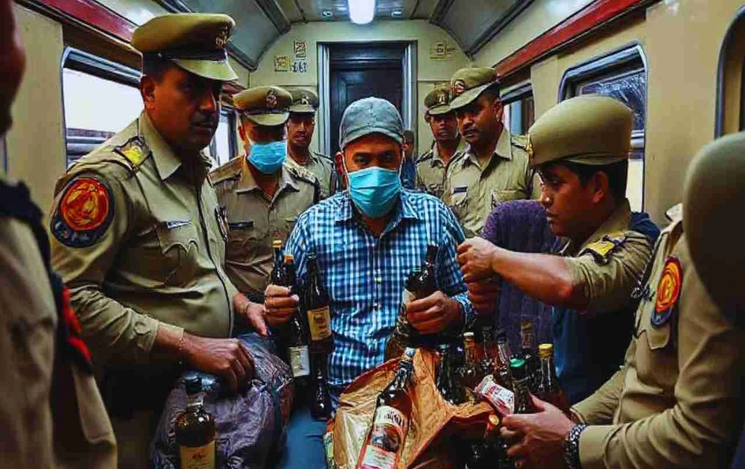इंदौर: रेलवे स्टेशन से 3 ट्रॉली बैग में शराब तस्करी, GRP ने किया गिरफ्तार