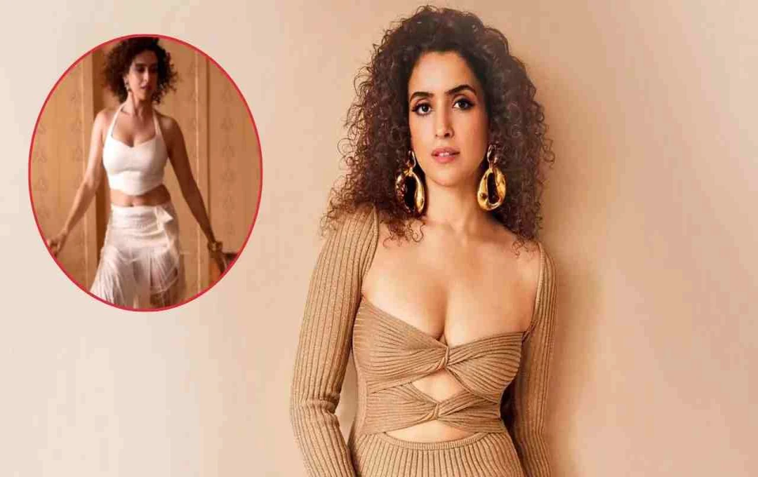 सान्या मल्होत्रा ने दिलजीत दोसांझ के 'चार्मर' में हील्स पहनकर डांस का अनुभव साझा किया