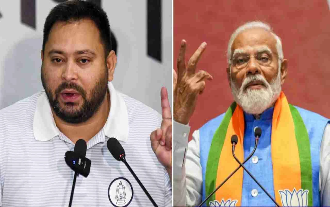 बिहार में अपराध-मुक्त बनाने का वादा, तेजस्वी यादव ने मोदी के जंगलराज तंज का दिया जवाब