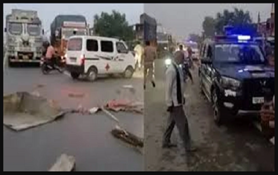 चंदौली में छठ घाट जाते समय अज्ञात वाहन की चपेट में आने से महिला और बच्चे की मौत