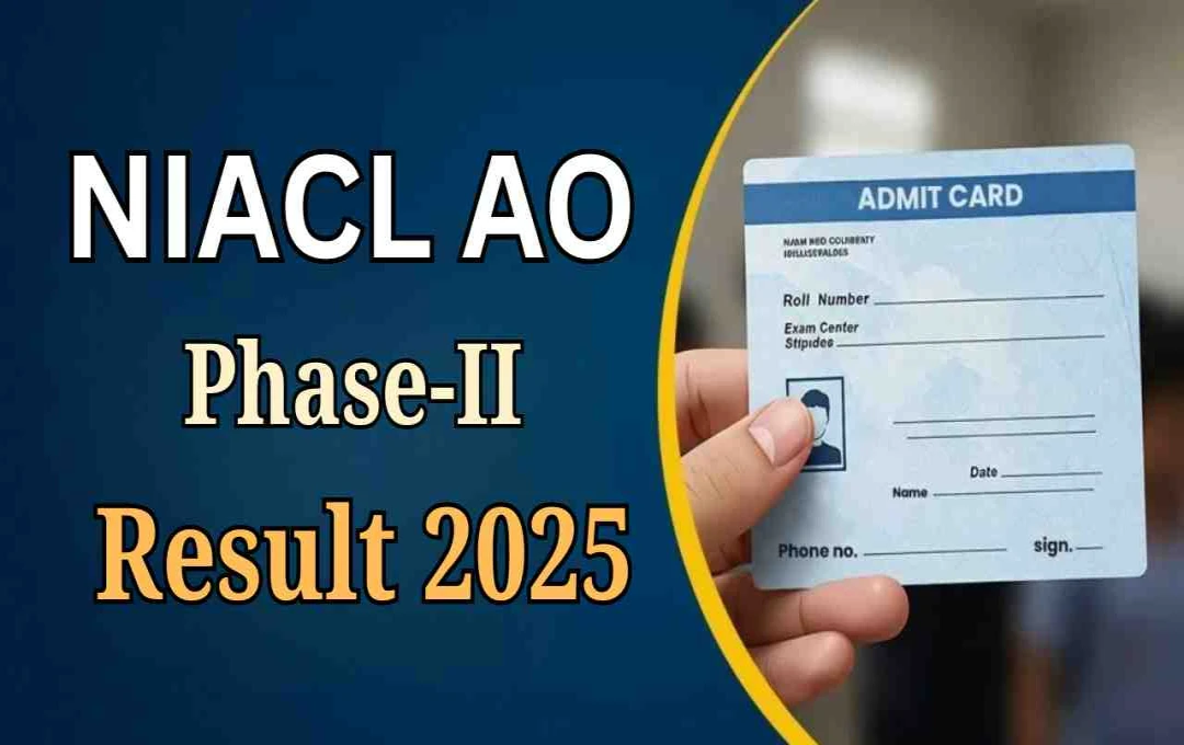 NIACL AO Phase-II 2025 Result: एडमिनिस्ट्रेटिव ऑफिसर मुख्य परीक्षा के नतीजे जारी, करें डायरेक्ट डाउनलोड