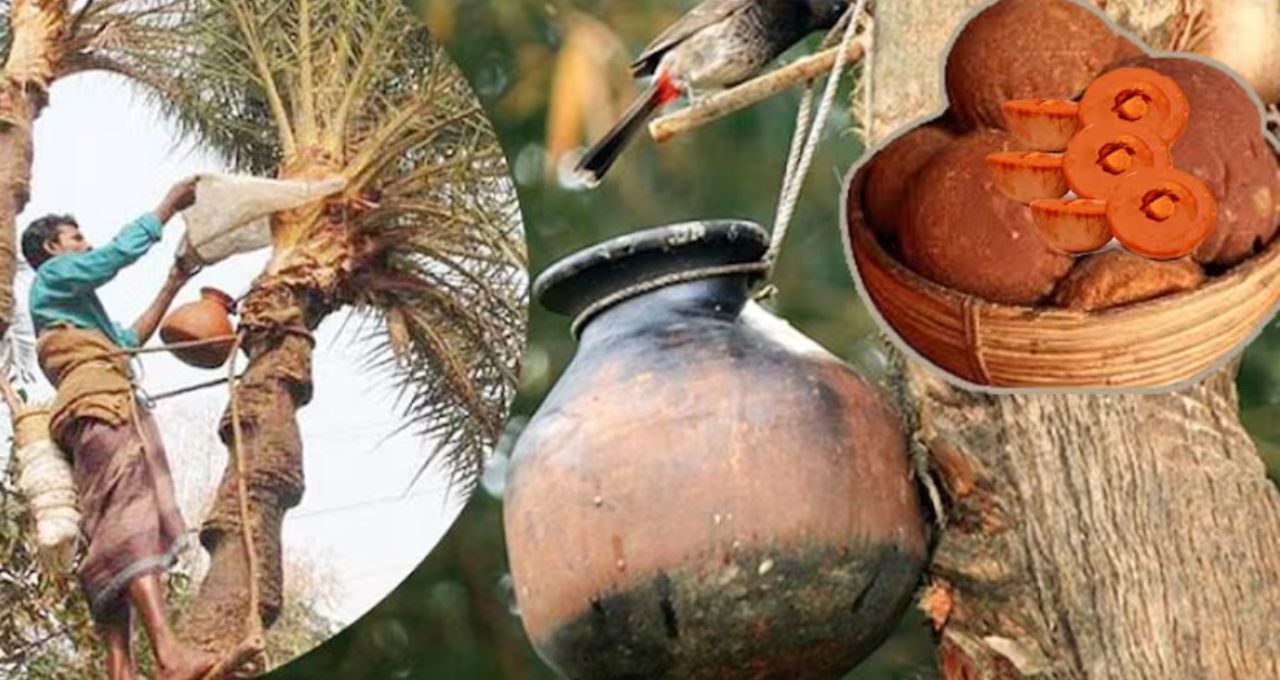 হাওড়ায় টাটকা খেজুর রস ও সস্তা খাঁটি গুড়, শীতে ক্রেতার ভিড় বৃদ্ধি
