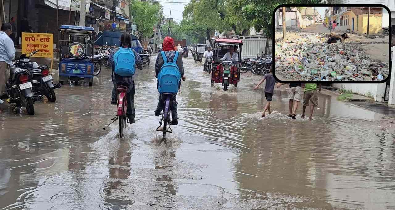 जयपुर में बदहाल मूलभूत सुविधाएं: नई सड़क कुछ ही दिनों में टूटी, झुके ट्रांसफॉर्मर से बढ़ रहा हादसों का खतरा