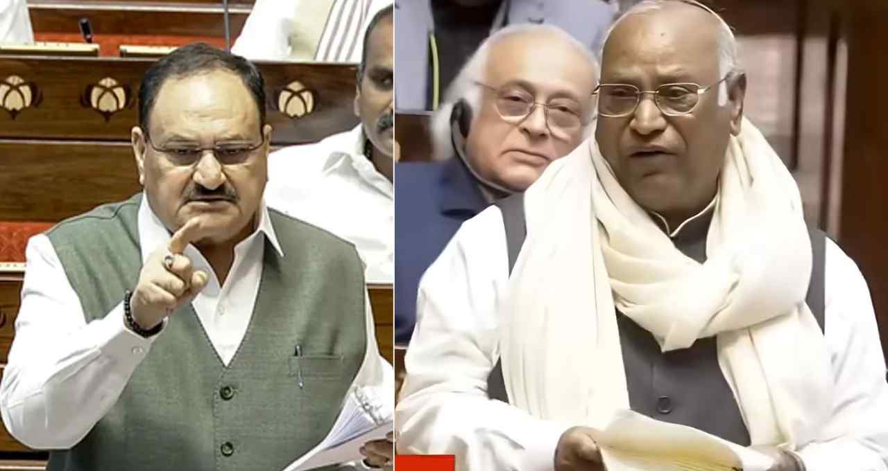 संसद में टकराव, राहुल गांधी के मुद्दे पर भिड़े नड्डा और खरगे