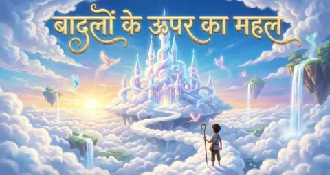 बादलों के ऊपर का महल: आर्यन की जादुई यात्रा