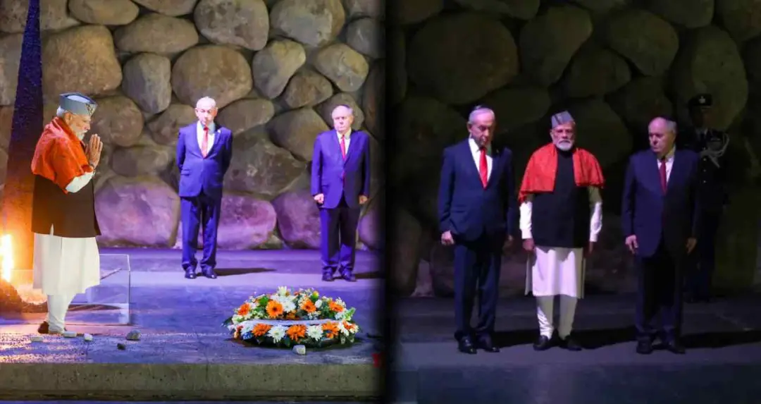 इजराइल में मोदी का याद वाशेम दौरा, होलोकॉस्ट पीड़ितों को दी श्रद्धांजलि