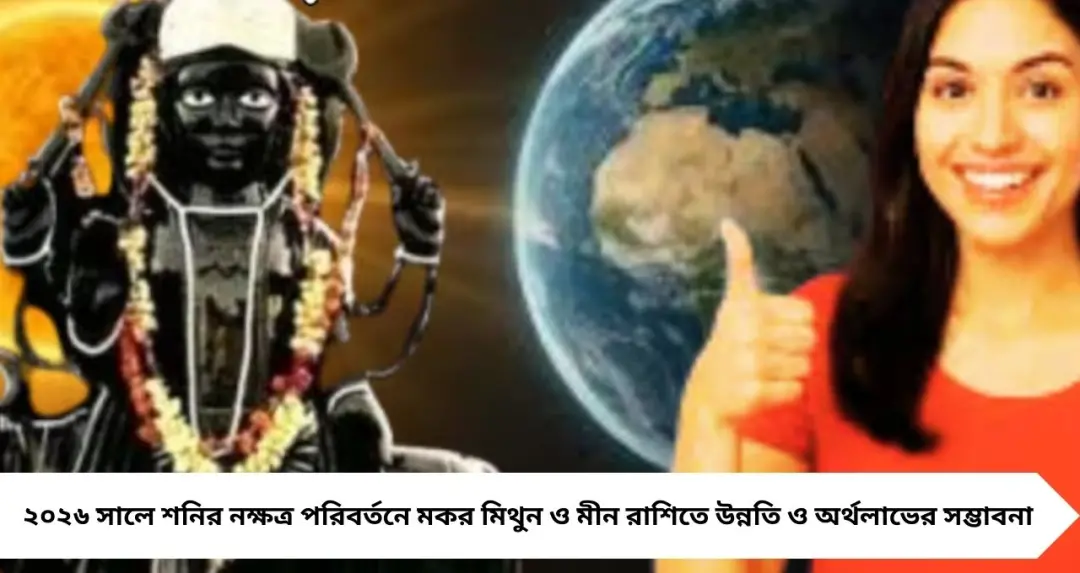 চন্দ্রগ্রহণের পর শনির নক্ষত্র বদল! ২০২৬-এ ৩ রাশিতে অর্থবৃষ্টি ও বড় উন্নতির ইঙ্গিত
