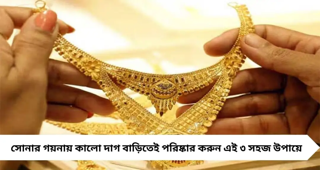 সোনার গয়নায় কালো দাগ? বাড়িতেই ঝকঝকে করুন এই ৩ সহজ উপায়ে
