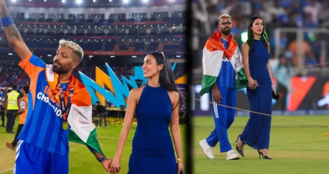 हार्दिक पांड्या की जीत के जश्न में रोमांस का तड़का, मैदान में ही नई गर्लफ्रेंड ने किया किस