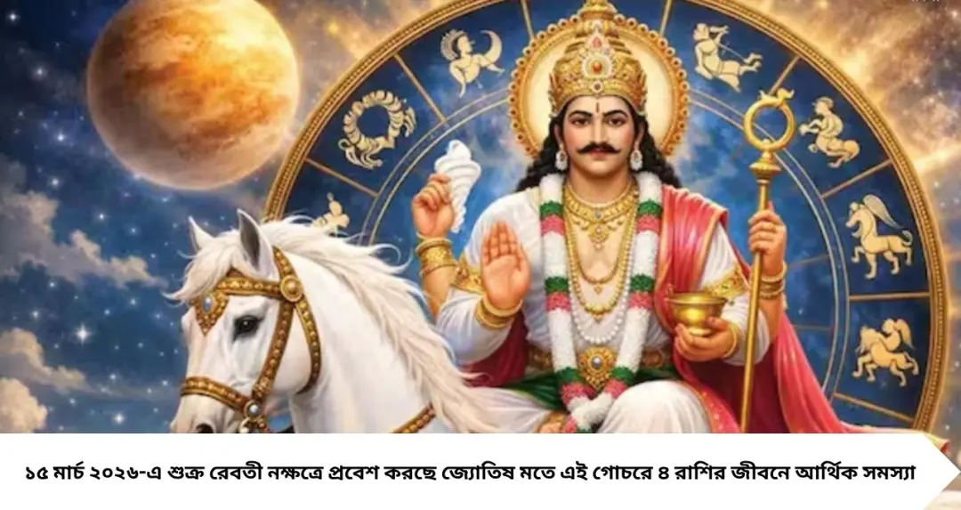 Shukra Gochar 2026: ১৫ মার্চের পর সতর্ক থাকুন! শুক্রের গোচরে ৪ রাশির জীবনে আর্থিক সঙ্কটের আশঙ্কা
