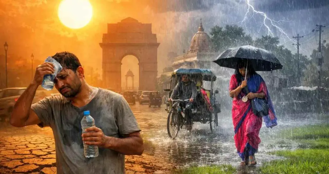 दिल्ली-एनसीआर में चुभती गर्मी, उत्तर भारत के कई हिस्सों में बारिश और तेज हवा की चेतावनी