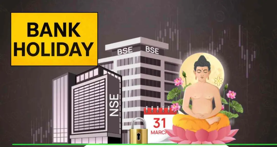 महावीर जयंतीनिमित्त 31 मार्च 2026 रोजी भारतातील अनेक राज्यांत बँका, BSE, NSE आणि MCX बंद