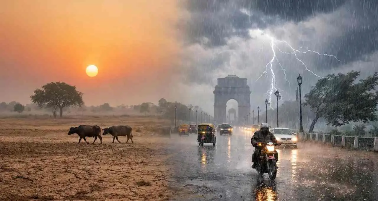 दिल्ली, यूपी और 13 राज्यों में बारिश-आंधी की चेतावनी: तेज हवाओं से फसलों को हो सकता है नुकसान 