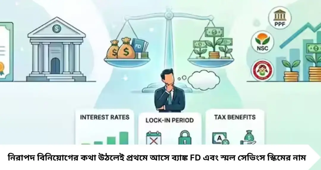 ব্যাঙ্ক FD না স্মল সেভিংস স্কিম? ২০২৬ সালে কোথায় বেশি লাভ, বুঝে নিন পুরো হিসেব
