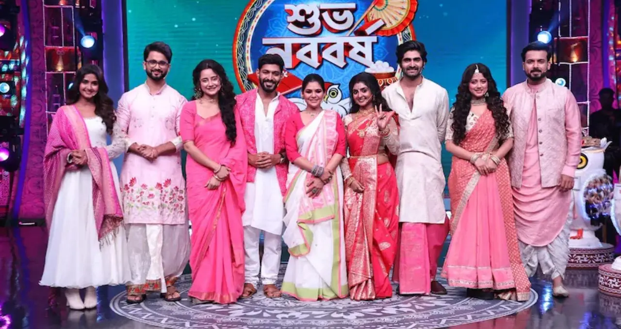 তারকাখচিত পয়লা বৈশাখ! ‘লাখ টাকার লক্ষ্মী লাভ’-এর সেটে একঝাঁক টেলি তারকার ধুমধাম শ্যুটিং
