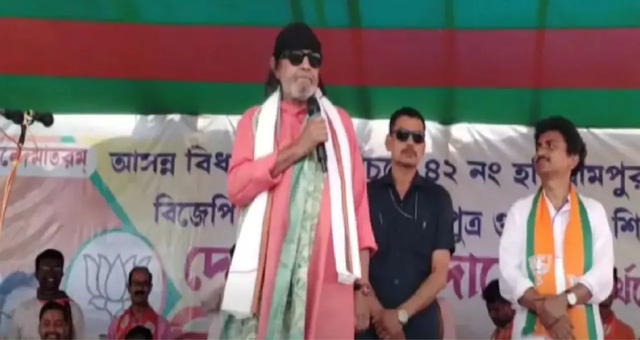 হরিরামপুরে জনজোয়ার! ‘মিঠুন দা জিন্দাবাদ’ স্লোগানে মুখর সভা, নির্বাচনের আগে ঝড় তুললেন Mithun Chakraborty