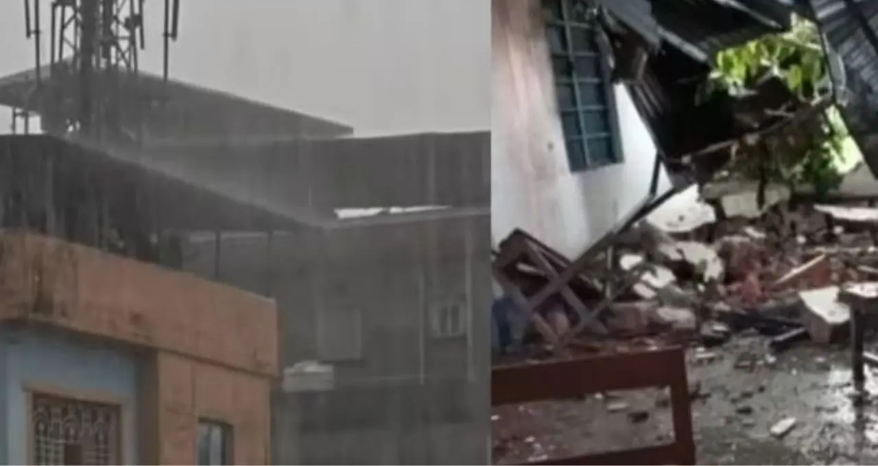ভোটের আগে ঝড়ের ধাক্কা! আলিপুরদুয়ার-এ কালবৈশাখীর তাণ্ডবে ভেঙে পড়ল ভোটকেন্দ্র
