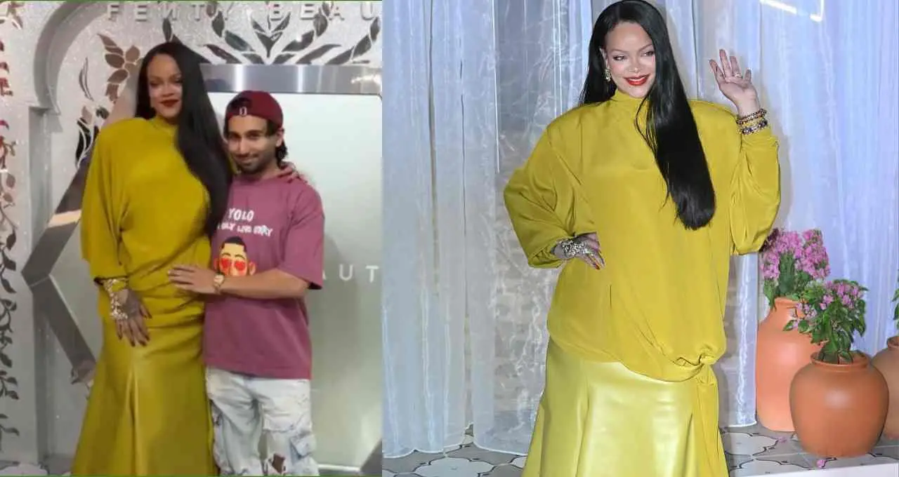 Rihanna in India: मुंबई ब्यूटी इवेंट में ग्लोबल आइकन का देसी अंदाज़, डायमंड हैंड हार्नेस लुक