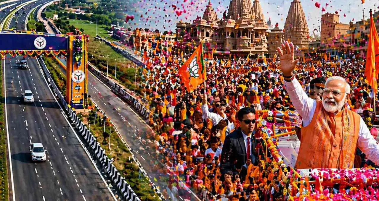 हरदोई से पीएम मोदी ने किया गंगा एक्सप्रेसवे का लोकार्पण, प्रयागराज में दिखा उत्साह