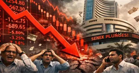ଭାରତୀୟ ଶେୟର ବଜାରରେ ପତନ ଜାରି Sensex 430 ଅଙ୍କ ଏବଂ NIFTY 161 ଅଙ୍କ କମି ଖୋଲିଲା
