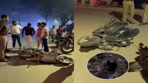 लखनौमध्ये मोटारसायकल अपघातात दोन युवकांचा घटनास्थळी मृत्यू