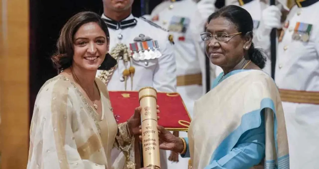 Harmanpreet Kaur Thanks Family and Team After Receiving Padma Shri From Droupadi Murmu