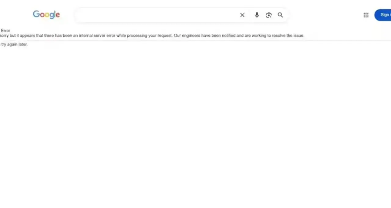 হঠাৎ থমকে গেল Google Search! সার্চ করতেই ‘Server Error’, দেশজুড়ে ভোগান্তিতে হাজার হাজার ইউজার