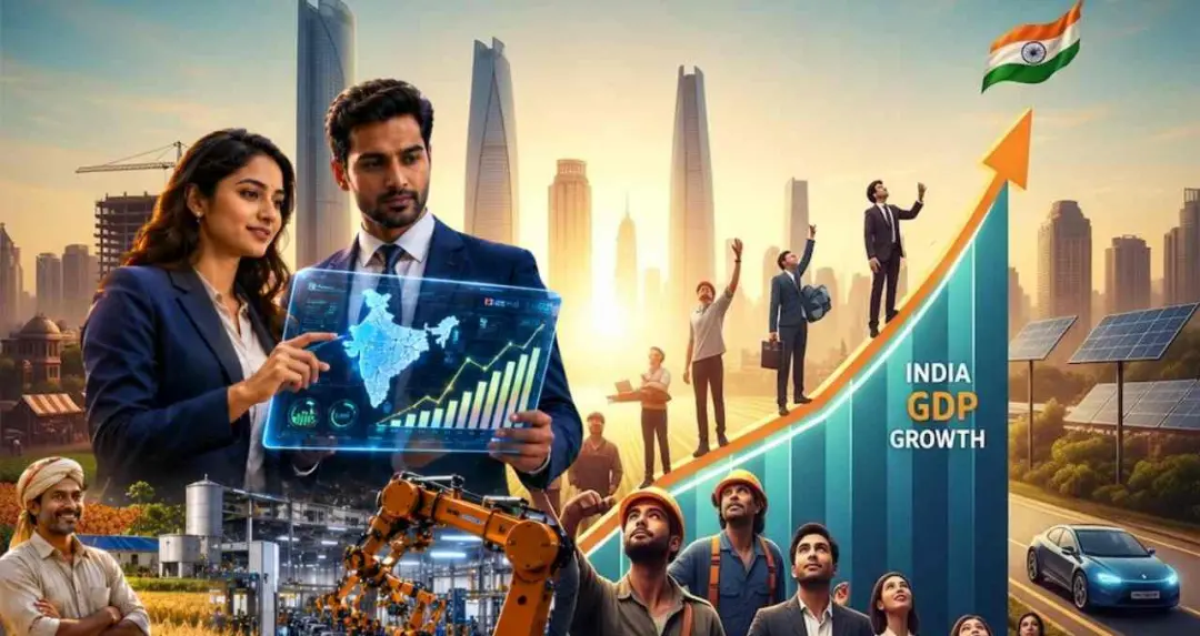 ભારતે નાણાકીય વર્ષ 2025-26માં 7.7 ટકા GDP વૃદ્ધિ નોંધાવી ચોથી ત્રિમાસિકમાં વૃદ્ધિ દર 7.8 ટકા રહ્યો