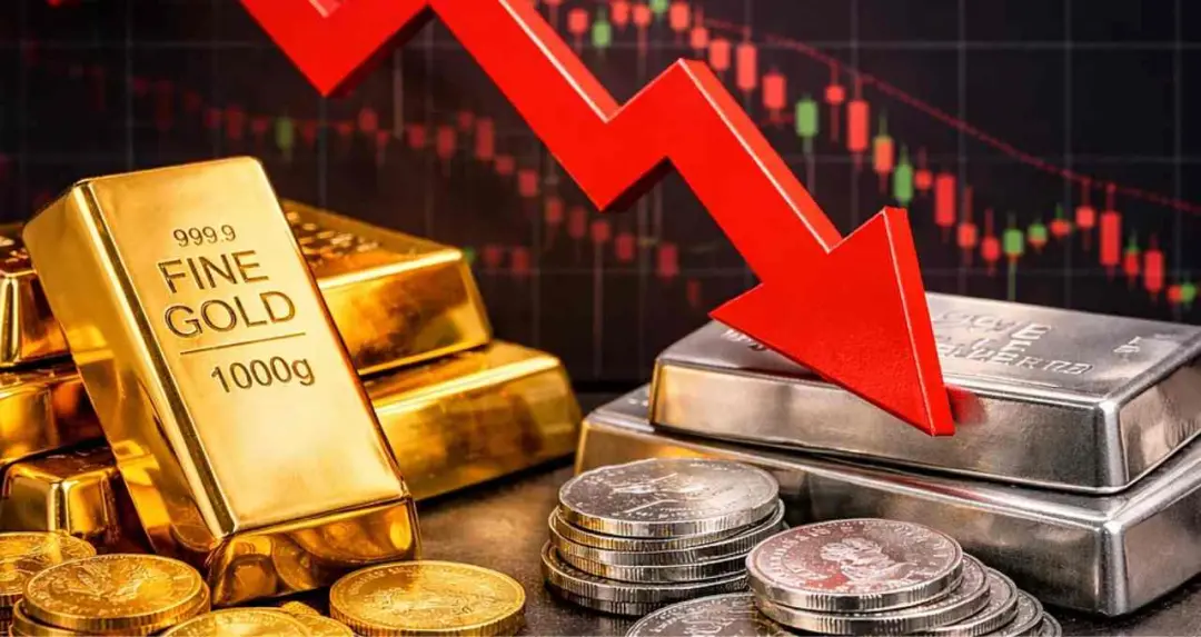 सोना-चांदी की कीमतों में बड़ी गिरावट: चांदी ₹6,000 से ज्यादा टूटी, जानिए आज के ताजा रेट 