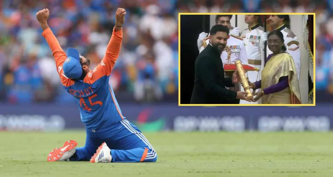 Rohit Sharma Conferred Padma Shri by President Droupadi Murmu