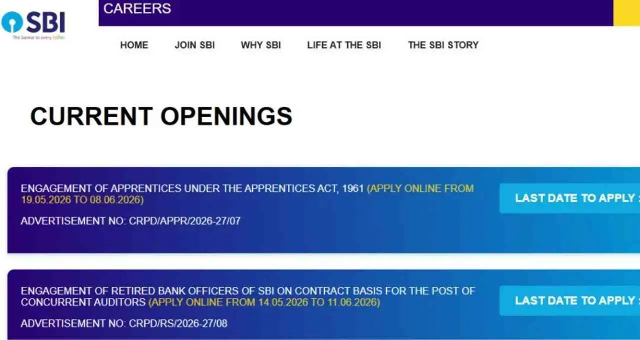 SBI Apprentice 2026: 7150 पदों के लिए आवेदन की अंतिम तिथि नजदीक, जल्द करें रजिस्ट्रेशन