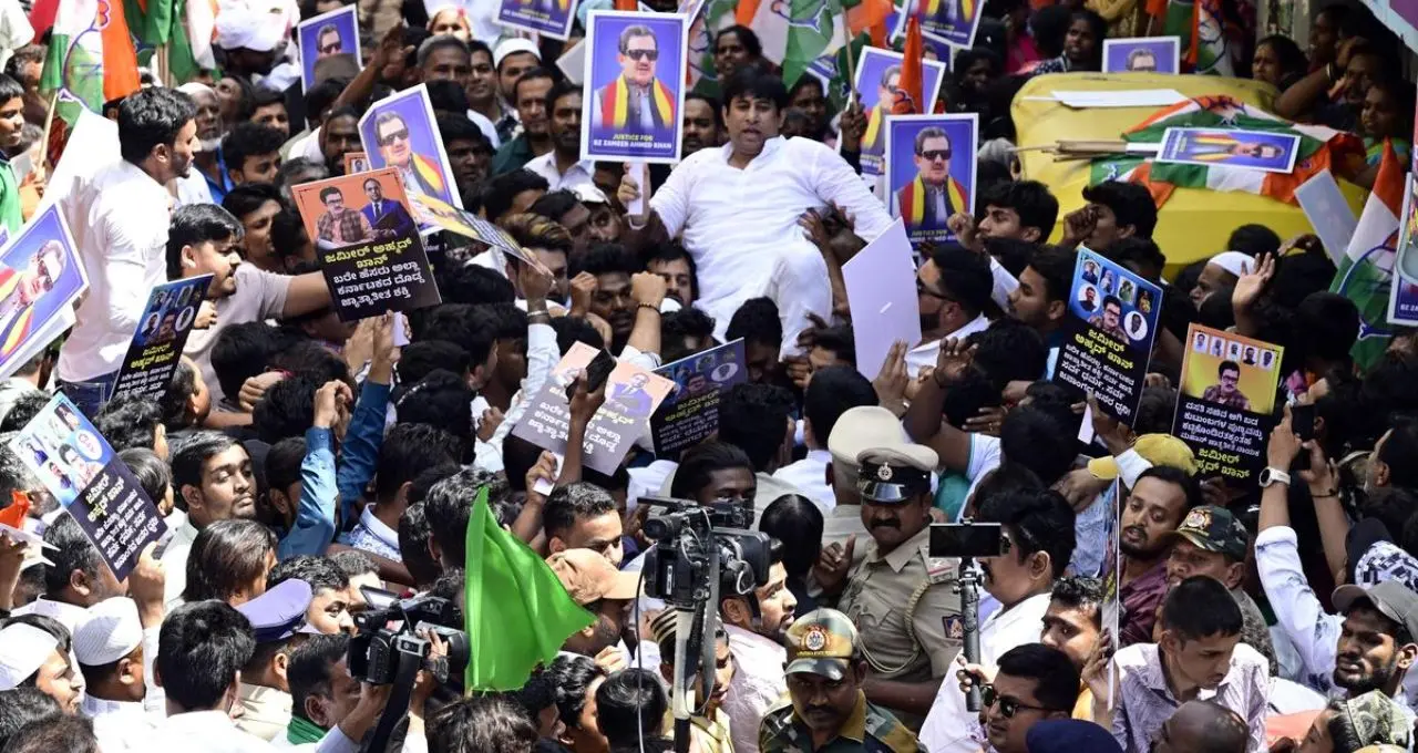 जमीर अहमद को डिप्टी CM बनाने की मांग, बेंगलुरु में समर्थकों का बड़ा प्रदर्शन