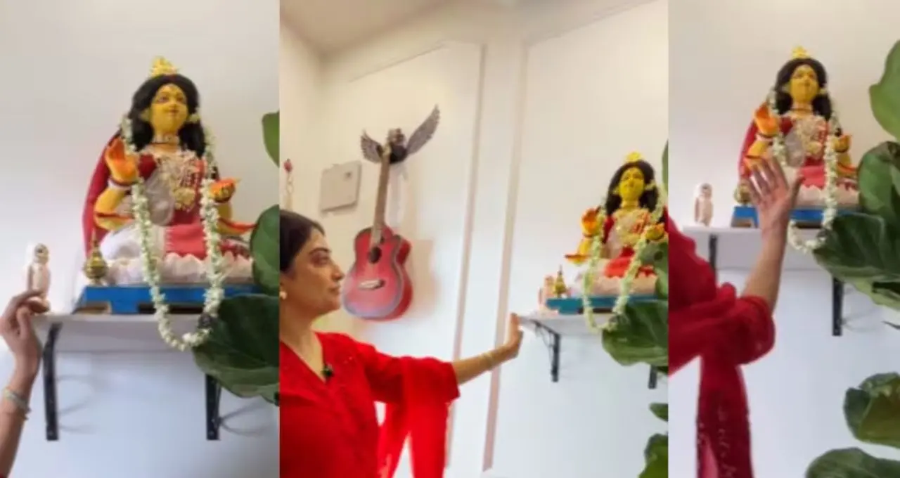 নতুন বাড়ি ‘পিছুটান’-এ গৃহপ্রবেশ মানসী সেনগুপ্তর, মহাদেব-লক্ষ্মী-জগন্নাথের মূর্তিতে সাজানো অন্দরমহল কাড়ল নজর
