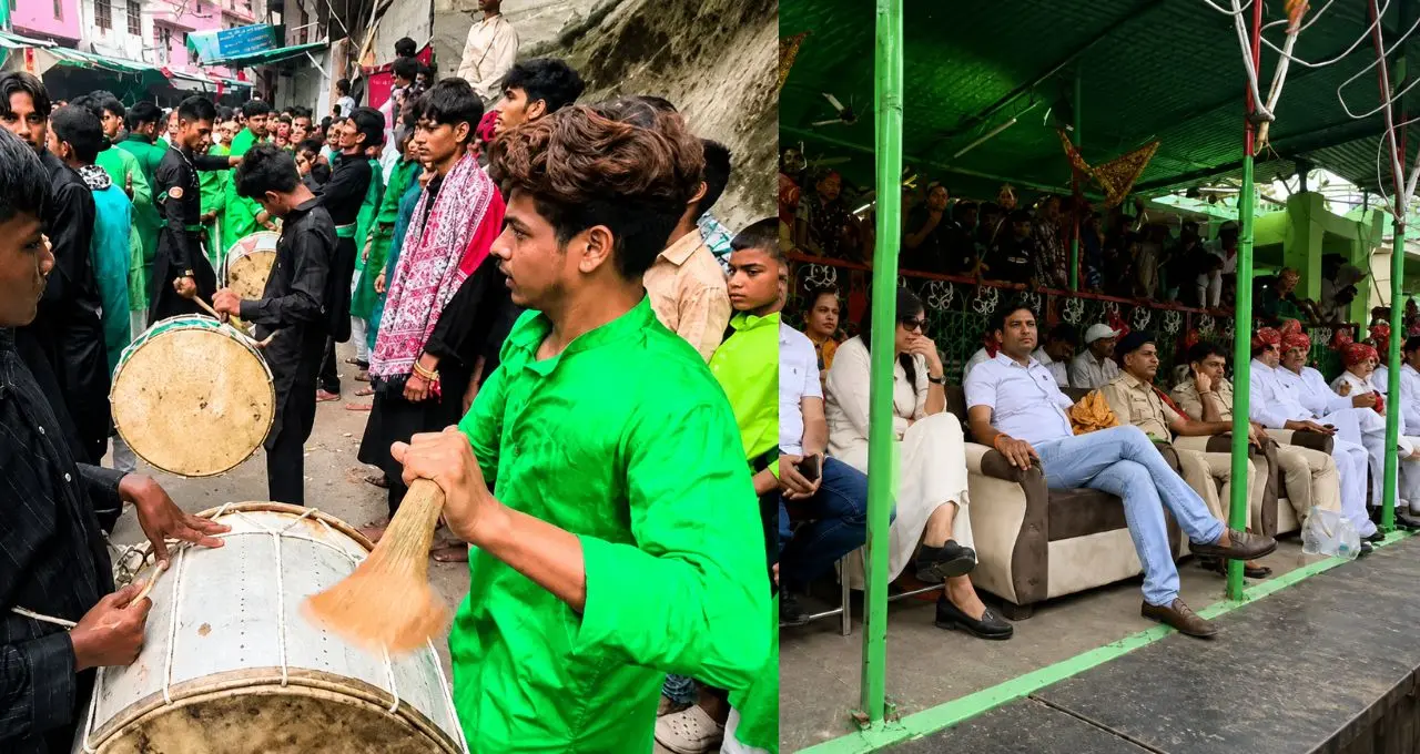 अजमेर में यौमे आशूरा पर ताजिये का जुलूस, हाईदौस के दौरान तलवारबाज़ी और तोप के प्रदर्शन से कई लोग घायल