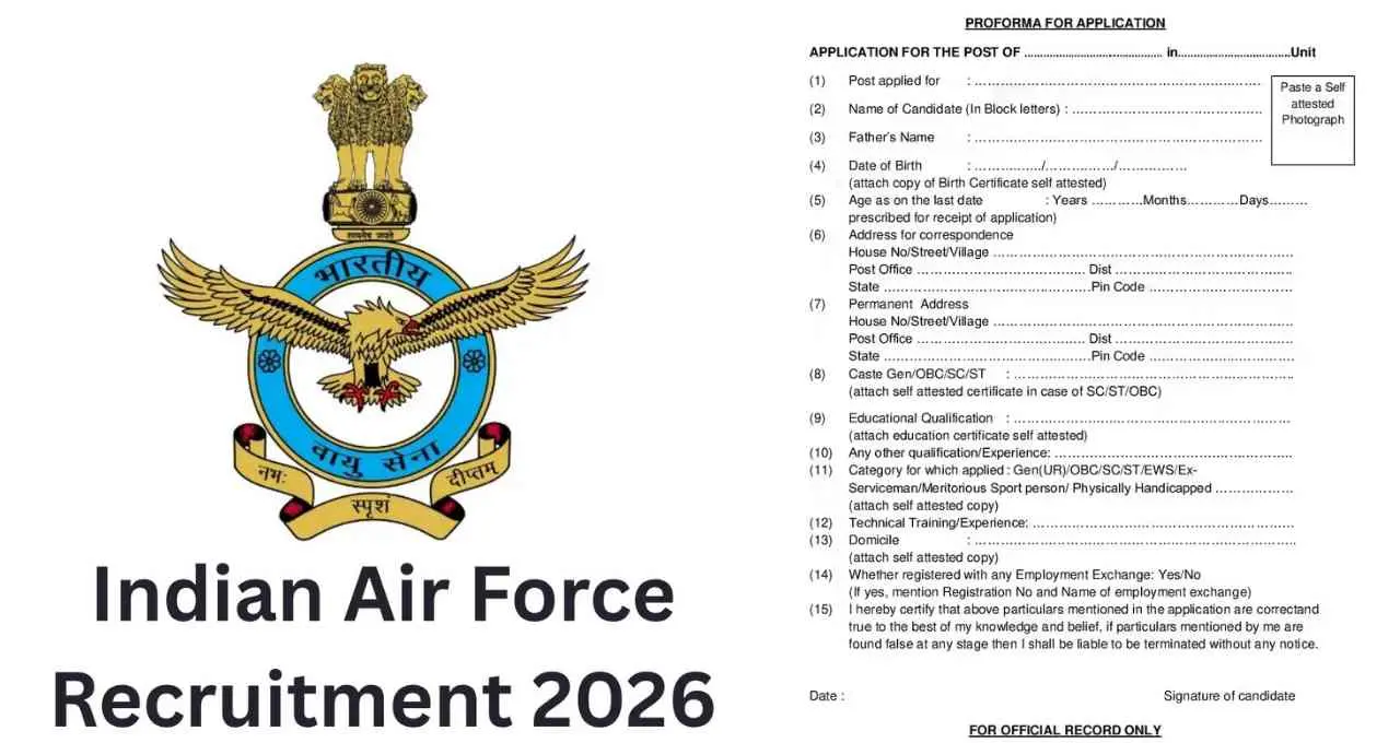 Indian Air Force MTS Recruitment 2026: 10वीं पास उम्मीदवारों के लिए सुनहरा मौका, वायु सेना में निकली नई भर्ती