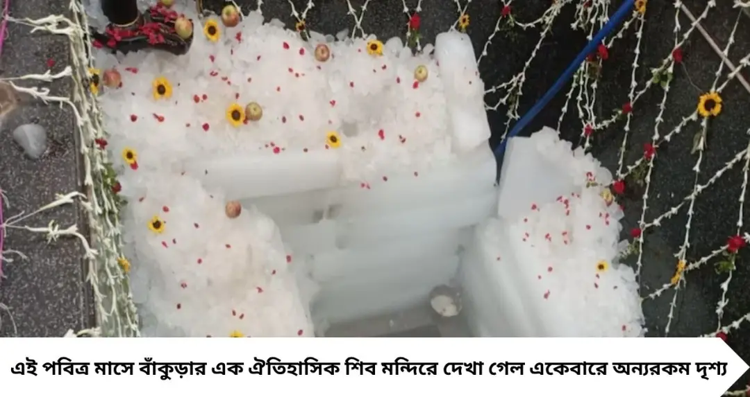 শ্রাবণে বরফে সেজে উঠল এক্তেশ্বর শিব মন্দির! মহাদেবের এমন রূপ দেখে চমকে গেলেন ভক্তরা, জানুন ইতিহাস
