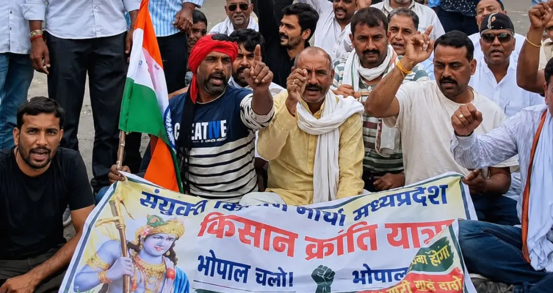 भोपाल में किसानों का प्रदर्शन तेज, मुख्यमंत्री निवास घेरने की तैयारी, सुरक्षा व्यवस्था कड़ी