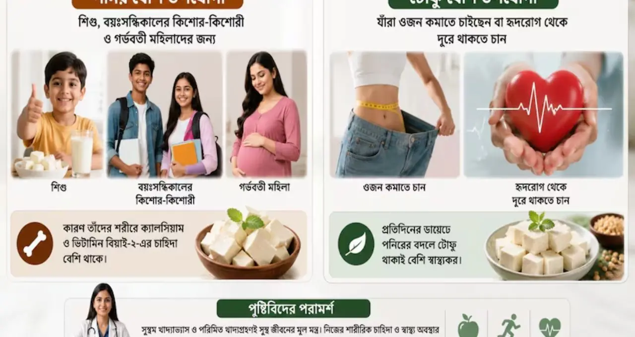 পনির না টোফু? প্রোটিন, ক্যালসিয়াম নাকি কোলেস্টেরল-ফ্রি সুবিধা—পুষ্টিবিদের বিশ্লেষণে জানুন আপনার জন্য সেরা কোনটি
